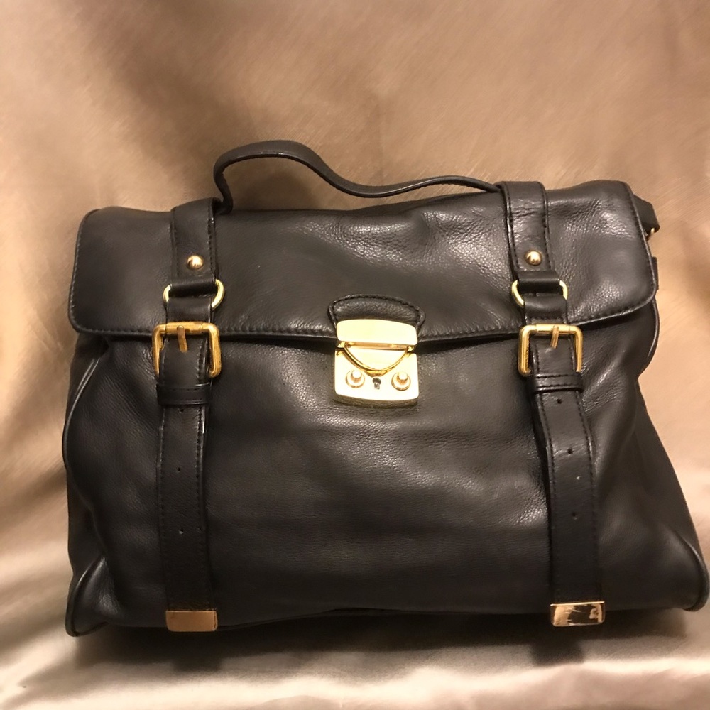Cynthia Rowley Black Leather Crossbody Bag